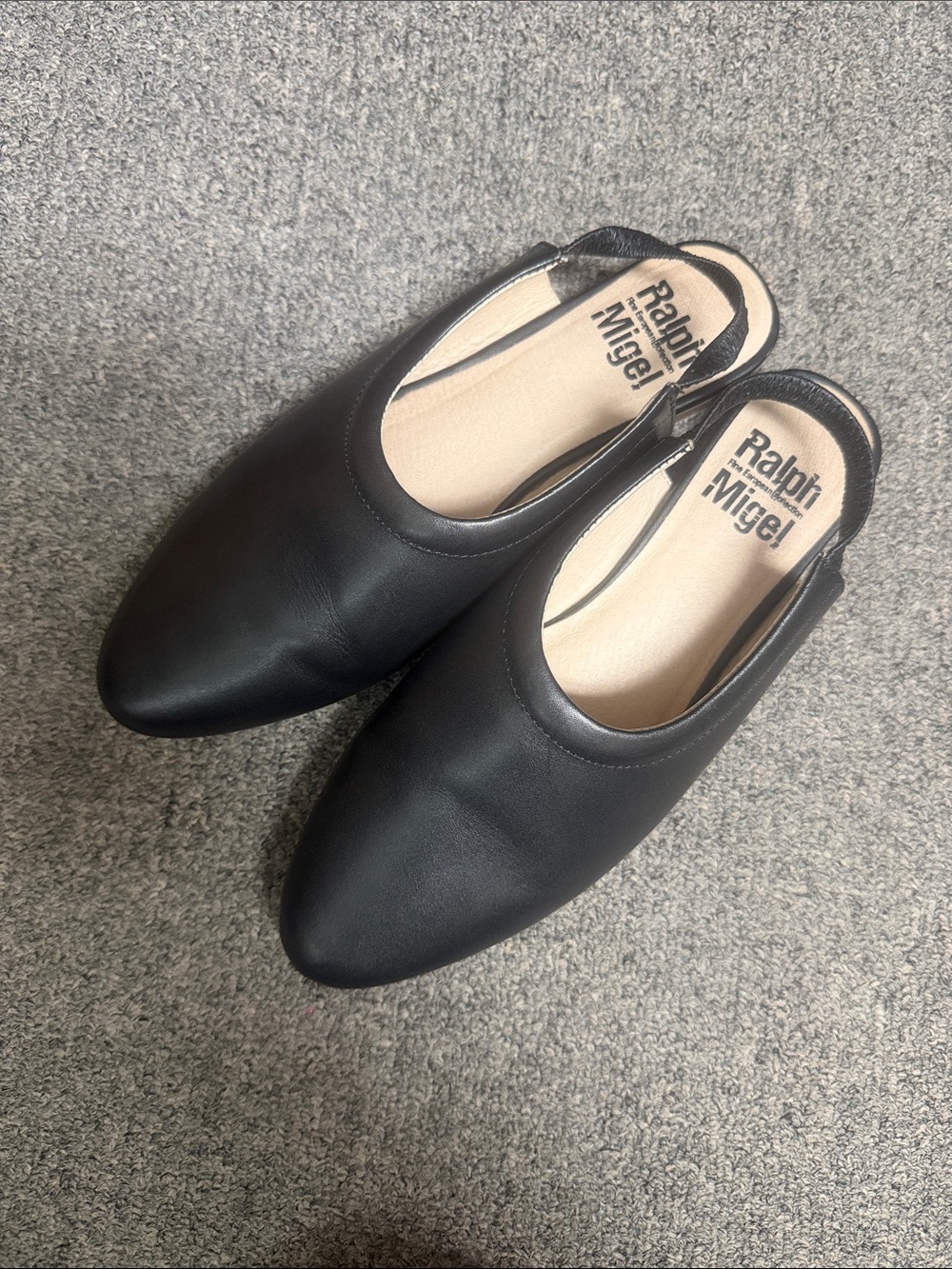 Women’s Black Slip-On Leather Shoes